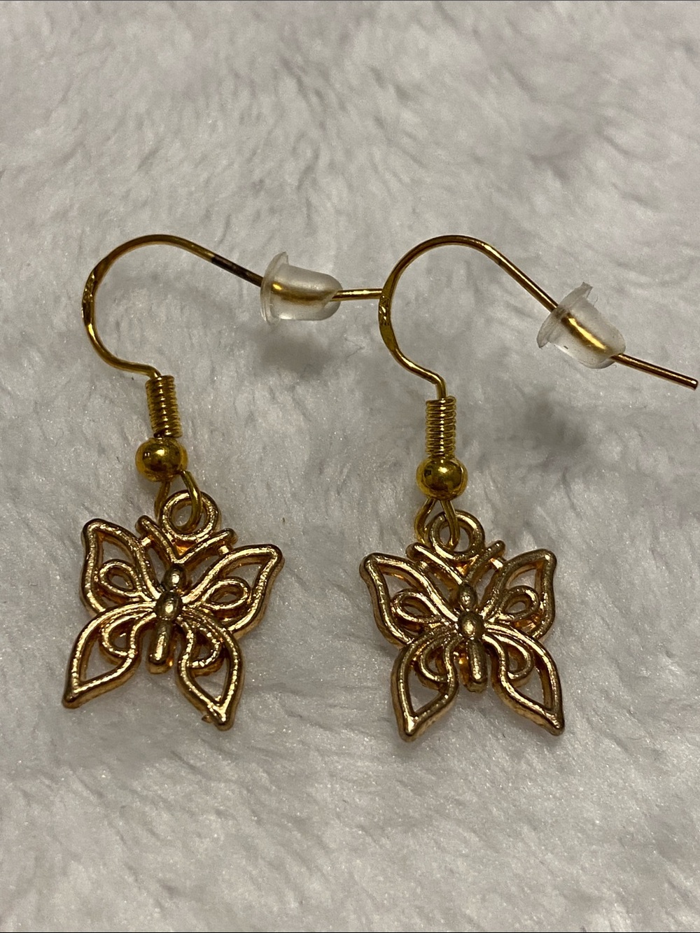 Gold Butterfly Dangle Earrings - Women Jewelry